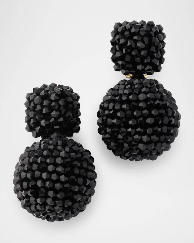 Round Beaded Drop Earrings